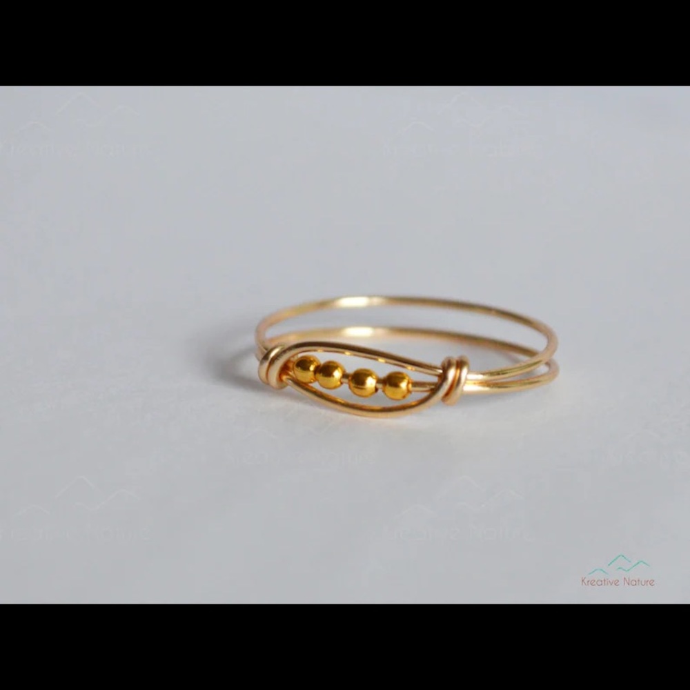 Wire Wrapped Fidget Spinner Ring.